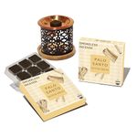 Aromafume Palo Santo Incense Bricks (2 Trays X 9 Bricks) With Snowflake Exotic Incense Burner | Ideal For Deepened Spirituality, Meditation, Purification, Relaxation, Healing & Rituals