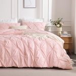 Andency Pink Full Size Comforter Set (79x90Inch), 3 Pieces Soft Lightweight Cute Pinch Pleat Comforter Set for Kids Girls Teens, All Season Western Warm Down Alternative Bed Set for Dorm Bedroom
