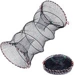 kyaoayo Anglerbasics Portable Crab Trap, Foldable Fish Trap, Nets Fishing Accessories, for Crab Bait, Lobster Crab, Shrimp, Fish Net (Diameter 40 cm)