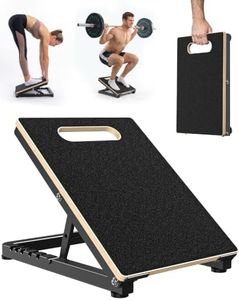 HANDBODE Wooden Slant Board, 660 lb Steel Frame, Five-Angle Calf Stretcher