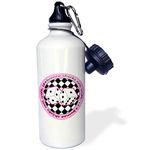 3dRose 7480_1 wb_28498_1 Water Bottle, Aluminum, White