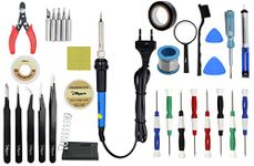 Hillgrove Electronic 23in1 Professional Mobile Repairng Soldering and Desoldering Equipment Tool Machine Combo Kit Set with Flux Paste and Wire 60 W Temperature Controlled