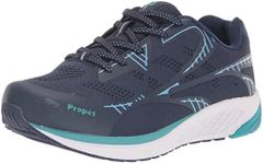 Propet Womens One Lt Walking Walking Sneakers Shoes - Black, Navy, 6 X-wide