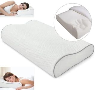 Memory Foam Cervical Neck Pillow for Neck Pain Relief | Firm Ergonomic Orthopedic Side Sleeper Pillow for Shoulder Pain | Sleeping Support | Oreiller Mousse Memoire Orthopédique (Original Wave Design)
