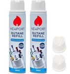 PERFECTONISH | Newport gas refill 300ml Container - Pure Zero Impurities Gas Lighter Refill, Camping Stove Blowtorch BBQ Gas Weed Burner