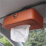 KolorFish PU Leather Car Back Seat Headrest Hanging Tissue Holder (Brown)