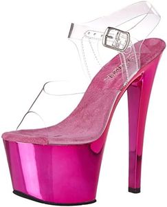 Pleaser Sky308/c/hpch, Sandales femme , Transparent (Clear), 44 EU (11 UK)