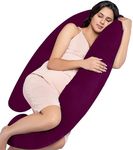 MY ARMOR Full Body G Shape Pregnancy Pillow for Women, Maternity Pillow Gift for Pregnancy Sleeping, 3 Months Warranty, Premium Velvet Cover with Zip, Purple