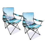 Northroad 2 Pack Camping Chairs Portable Camp Chairs, Folding Lawn Chairs with Cup Holder for Outdoor Camping, Hiking, Travel, Patio, Beach, Picnics