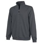 Charles River Apparel Men's Big Crosswind Quarter Zip Sweatshirt, Dark Charcoal, Small