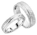 JC LC131-S Wedding Rings 925 Sterling Silver Wedding Rings Engagement Rings Partner Rings with Engraving in Elegant Box 2 Wedding Rings Men's Ring Without & Women's Ring with Stones