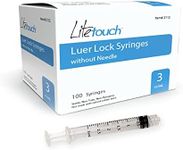 LiteTouch 3mL Luer Lock Syringe, Sterile, Individually Sealed - 100 Syringes per Box (no needle)