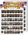 United States of America President Poster – Pictures & Names of USA Presidents | for School & at Home Use | 8.5 x 11” | 10 per Pack