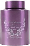 Medium Urns for Human Ashes Up to 60 Cubic Inches Medium Sized Urns for Ashes Adult Male Female Keepsake Cremation Urns for Ashes Stainless Steel (Angel Wings, Purple)