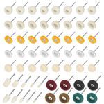 EEEKit 58PCS Abrasive Buffing Polishing Wheels, Wool Felt Mounted Metal Polishing Kit for Rotary Tool Accessories, 1/8"(3mm) Shank