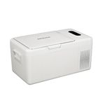 Alpicool S15 White 16.8L Portable Car Refrigerator, 12v Car Fridge Mini Camping Fridge Freezer Electric Cool Box for Driving/Travel/Outdoor Picnic(White)