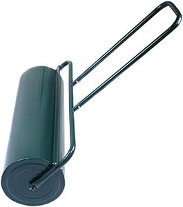 RELAX4LIFE Rasenwalze 90cm Breite 63L Füllvolumen, Rasenroller aus Stahl, Gartenwalze mit U-förmigem Griff, Befüllbar mit Wasser/Sand, Durchmesser 30 cm (Grün)
