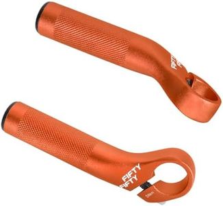 FIFTY-FIFTY Bike Bar Ends, Mountain Bike Handlebar Ends, Alloy MTB Bicycle Bar (Orange)