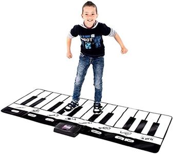 Abcotech Kids Floor Piano Mat | Giant Dance Floor Keyboard Sensory Toys | Play, Record, Playback and Demo Modes - 8 Musical Instruments and Sounds for Kids Music - 70" Toddler Piano Play Mat 24 Keys