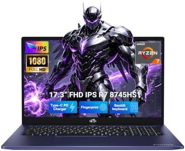 NIMO 17.3" Gaming-Laptop, AMD Ryzen 7 8745HS 32GB RAM 1TB SSD Radeon 780M, (Up to 4.9GHz Beat R9 7940HS) USB 4.0 FHD PC for AI Multitasking & Remote Video Creators Streaming 2-Yr Warranty
