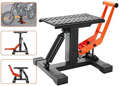 VEVOR Dirt Bike Lift Stand, Motorcycle Jack Lift Stand 440 lbs Capacity and Hydraulic Lift Operation, Adjustable Height Hoist Table, for Dirt Pit Bike Repair, Maintenance, Dirt Bike Accessories