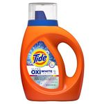 Tide Plus Ultra OXI White and Bright Liquid Laundry Detergent, Advanced Stain Removal and Whitening Power, Safe on Colors, 1.24 L, 29 Loads