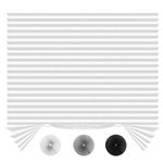 SEEYE Light Filtering Temporary Blinds Cordless Shades Fabric Pleated Fabric Shade Easy to Cut and Install, 36" W x 72" L - 2 Pack, White, with 4 Clips