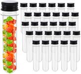 30PCS Plastic Test Tubes, 40ml Clea