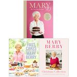 Mary Berry Collection 3 Books Set (Mary 90, Fast Cakes Easy Bakes in Minutes & Mary Berry's Christmas Collection)