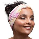 BLOM Non Slip Headbands for Women - Wide Yoga, Workout and Fashion Headbands - Tie Dye Multi Style - Gym Wraps for Travel or Running