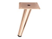 Fascination FASINATION Metal Cone Shaped (White Buffer) Golden Glossy Furniture Legs, Latest Style Coffee Table, Sofa Legs, Kitchen Table Legs Bathroom Cabinet Cupboard Feet (6 Inch) Rose Gold