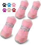 QUMY 4PCS Dog Shoes for Small Dogs,