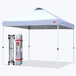 MASTERCANOPY Durable Ez Pop-up Canopy Tent with Roller Bag (8x8 ft, Pure White)