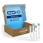 Oral-B iO Genuine Replacement Brush Heads, Ultimate Clean, Refills for Oral-B iO Electric Toothbrushes, White, 4 Count