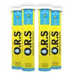 O.R.S Hydration Tablets with Electrolytes, Vegan, Gluten and Lactose Free Formula – Soluble Hydration Tablets with Natural Lemon Flavour, 96 Tablets (Pack of 4 x 24)