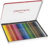 CARAN D'ACHE Caran d'Ache Colored Pencils, Oil-based, Swiss Color, 1284-730, 30 Colors, Metal Can, Genuine Imported Product