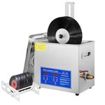 40kHz Ultrasonic Vinyl Record Cleaning Machine with Basket, 6 Records Capacity, 180W Efficient Cleaner for Deep Vinyl Cleaning