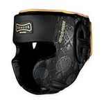 BRAVOSE Armour Boxing Headguard | Professional Velcro Boxing, Training, Sparring & Martial Arts Headgear | Head Guard for Ear, Cheek, Face Protection | Helmet for MMA, Kickboxing, Taekwondo (S/M)