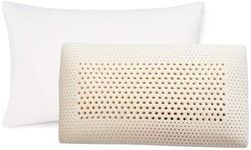 Freeli. Talalay Latex Bed Pillow - King Size with 400 Thread Count Sateen Cotton Cover, Side Sleeper Design, Dual-Zone Support, Firmer Edges and Softer Middle, High Comfort - Ideal