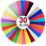 YhuiCxir 3D Pen Filament Refills, 30 Colors 1.75mm PLA Threads, Each Color 5 Metres,Total 150 Metres with 2 Finger Caps, Compatible with SCRIB3D MYNT3D 3D Pens (3D Pen Not Included)