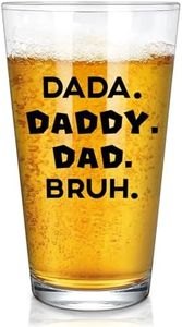 Futtumy 17oz Dada Daddy Dad Bruh Beer Glass, Fathers Gifts Day from Daughter Wife Son Kids, Dad Gifts for Fathers Day Christmas Birthday, Funny Fathers Gifts Day for Dad Father Husband Men Him Stepdad