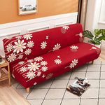 Futon Sofa Bed Double Cover Stretch Blue Grey Red 2/3 Seater Armless Sofa Slipcover Protector Thicken Futon Couch Covers Double Small Folding Furniture Cover Protector ( Color : X , Size : 150-180cm )