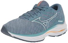 Mizuno Women's Wave Rider 26 Running Shoe, Mountain Spring/White, 7.5 Wide