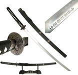 Last Samurai Japanese Sword Bushido Code Honor Engraved - Black Katana Comes with Free Display Stand