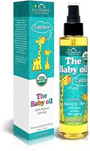 US Organic Baby Oil with Calendula, Jojoba and Olive Oil with Vitamin E, USDA Certified Organic, No Alcohol, Paraben, Artificial Detergents, Color, Synthetic Perfumes, 5 fl. Oz (Pure Unscented)