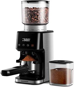 SHARDOR Conical Burr Espresso Coffee Grinder Electric with Precision Timer 2.0, Touchscreen Adjustable Burr Mill with 51 Precise Settings for Home Use, Anti-static, Stainless Steel