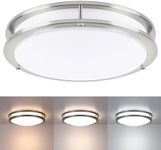 Brushed Nickel 16INCH LED Ceiling L