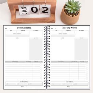 Principal Lines 2 Pack Meeting Notesbooks for Work Organization - Notebooks for Note Taking - Work Planner Organizer Notebook for Women Men Office School, 240 Pages,7" x 10"