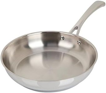 Oster Cuisine Derrick 9.5 Inch Stainless Steel Frying Pan, Silver