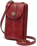 S-ZONE Women RFID Blocking Crossbody Cell Phone Purse Small Faux Leather Wallet Purse